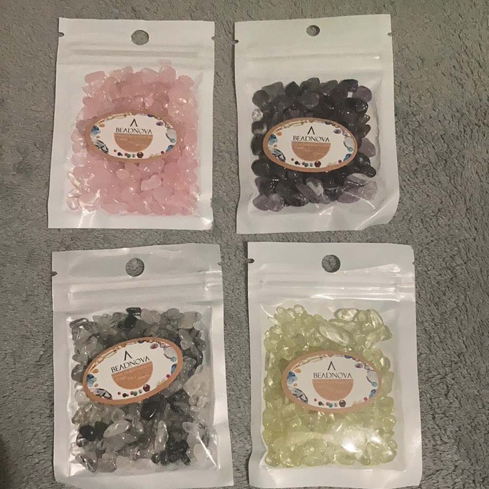 4 Beadnova natural gemstone chips beads